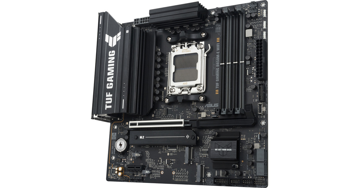 ASUSTUF Gaming B850M-E WIFI socket AM5 moederbord  (2.5 GbE-LAN, Wi-Fi 6E, BT, Sound, µATX)