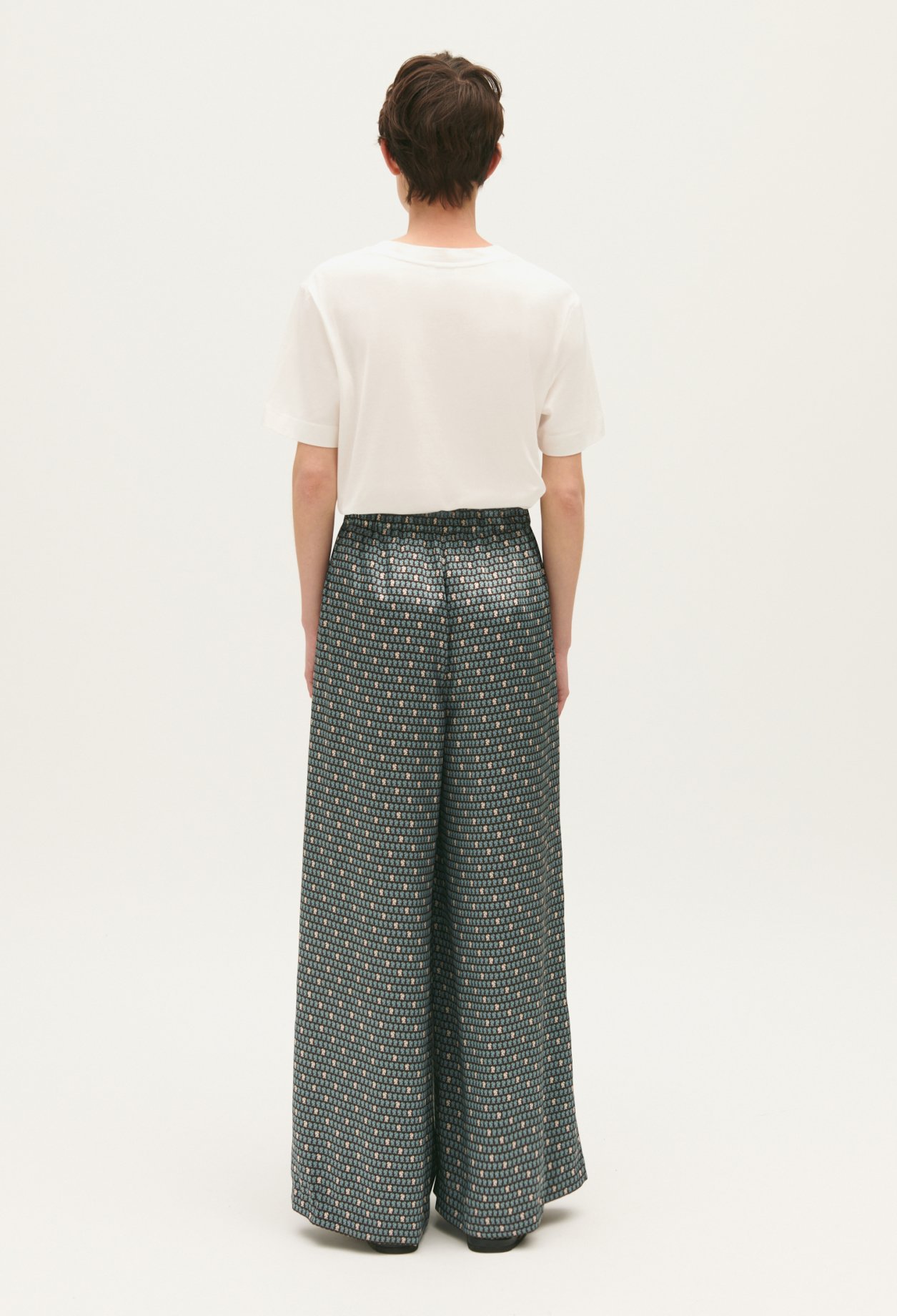 Pantalon fluide satine