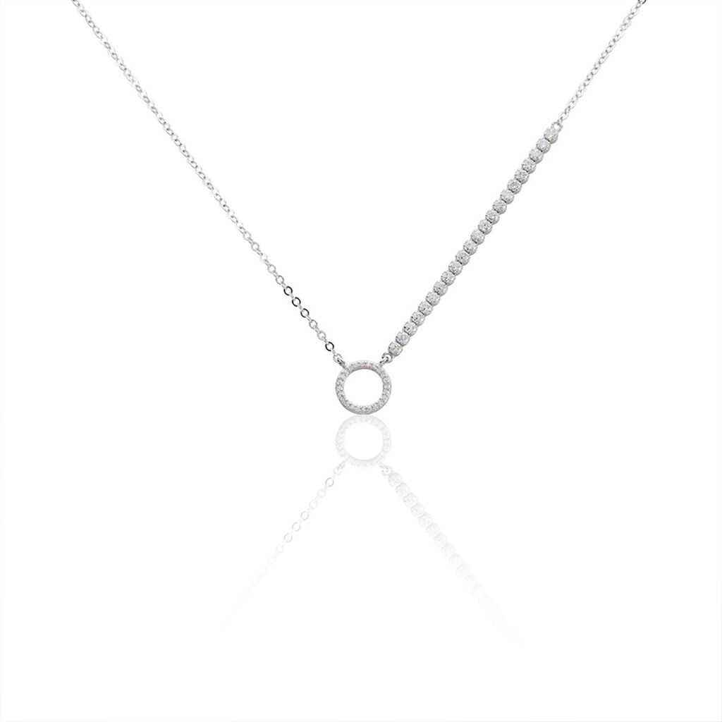 Collier Argent Svens Oxydes De Zirconium