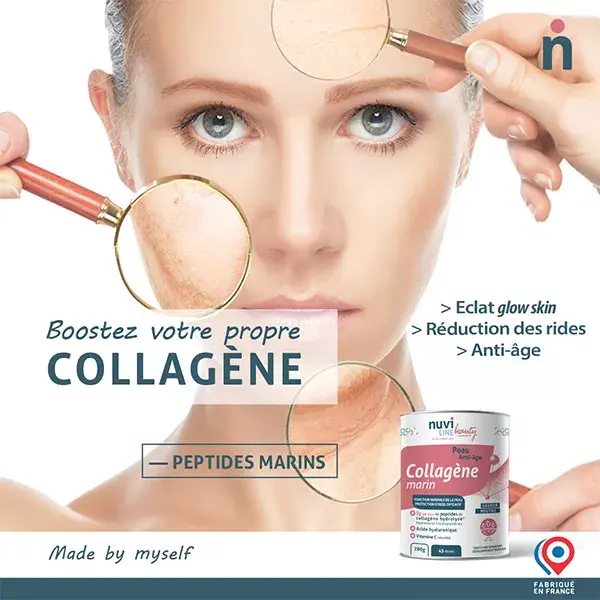 Nuviline Collagène Marin Peau & Anti-Âge Acide Hyaluronique Vitamine C Neutre 280g
