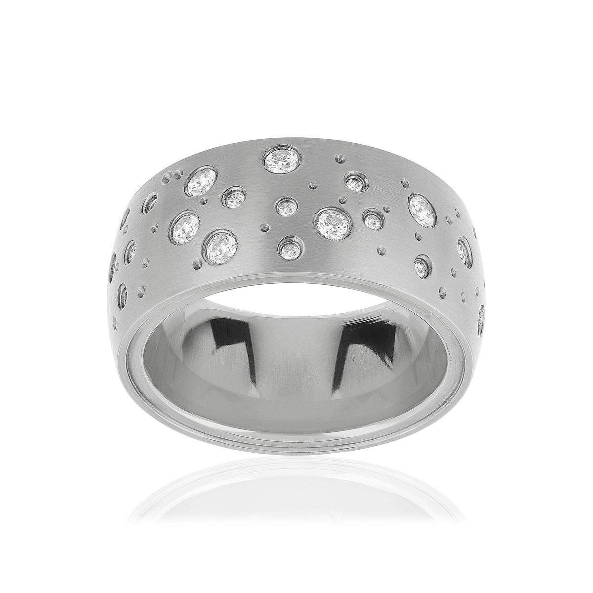 Bague acier zirconia