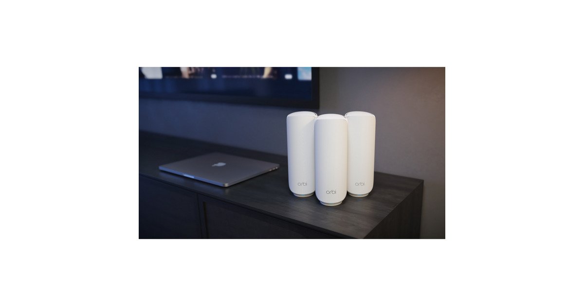 NetgearOrbi 370 WiFi Mesh Systeem, Dual-Band WiFi 7-Mesh Systeem, 3 stuks mesh router  (Wit, 1x Orbi WiFi 7-router (RBE371), 2x Orbi WiFi 7-satellieten (RBE370))
