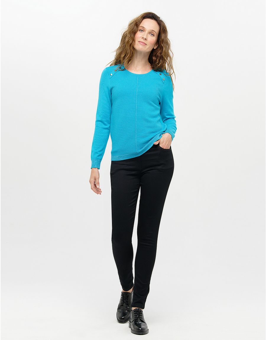 Pull bleu rayures