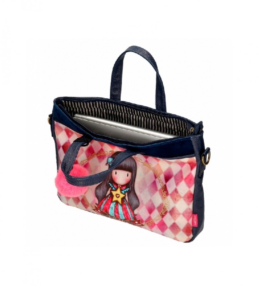 Santoro Bolso Gorjuss Moon Buttons rosa, azul -39x28x6,5cm-