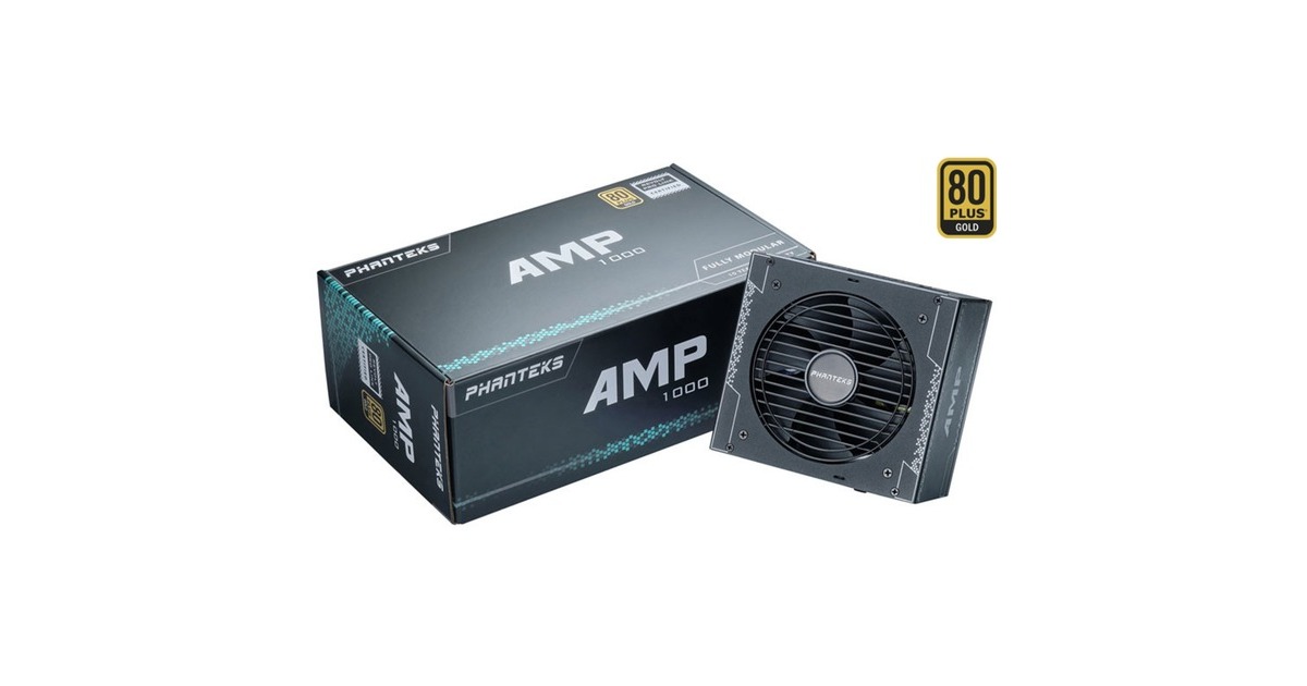 PhanteksAMP v2 modulaire 1000 watt voeding   (Zwart, 3x PCIe)