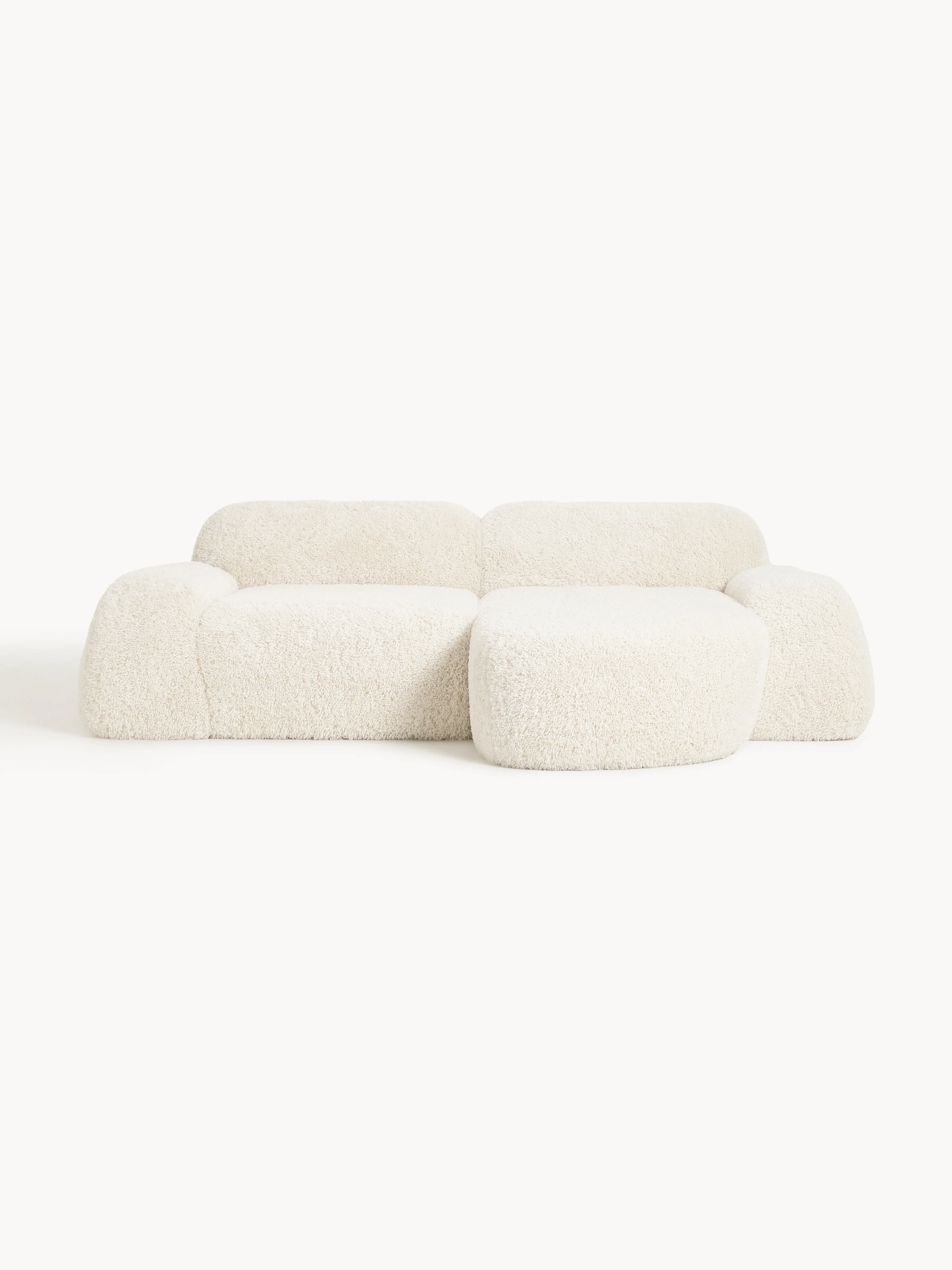 Modulaire teddy hoekbank Wolke (3-zits)