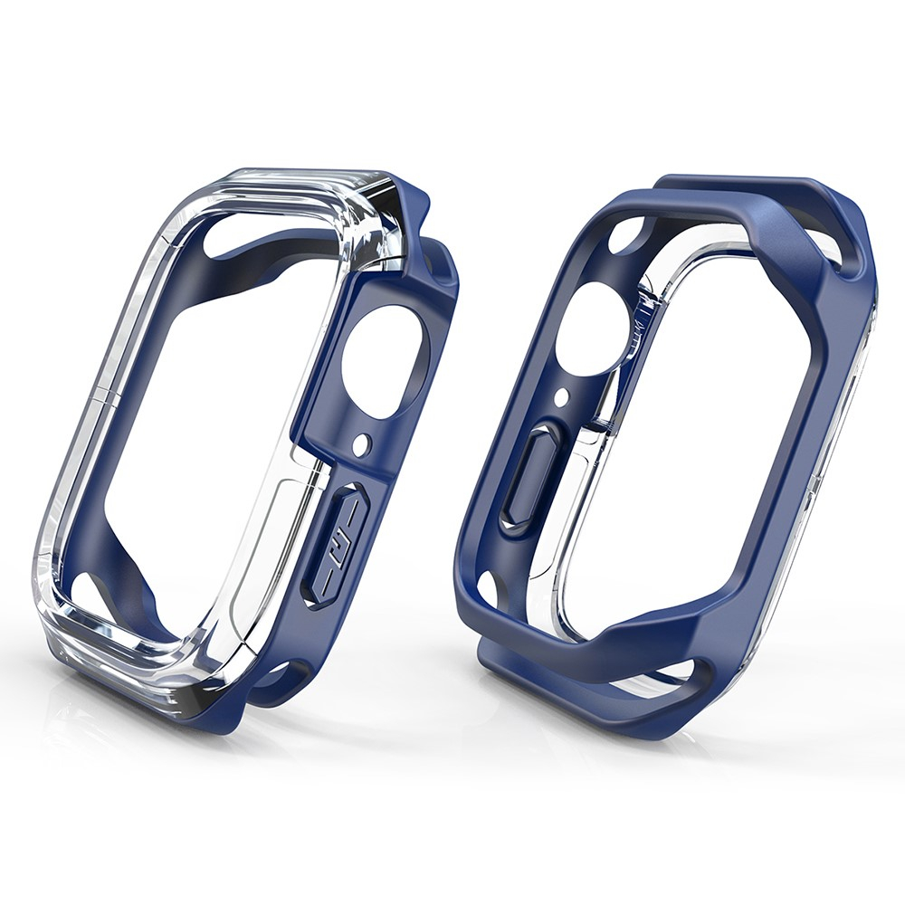 Apple Watch (41 mm) Hybrid Hardcase Bumper Hülle - Transparent / Blau
