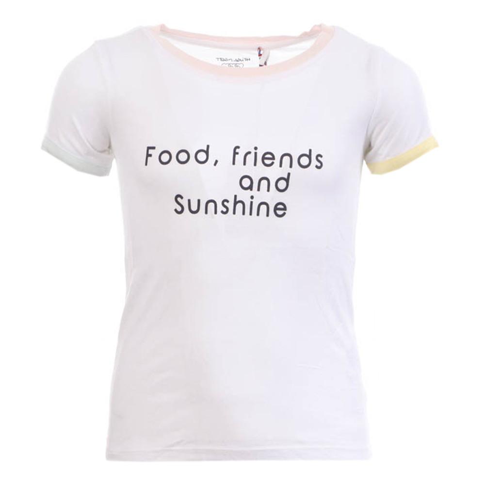 Teddy Smith T-shirt Blanc Fille Teddy Smith Trio