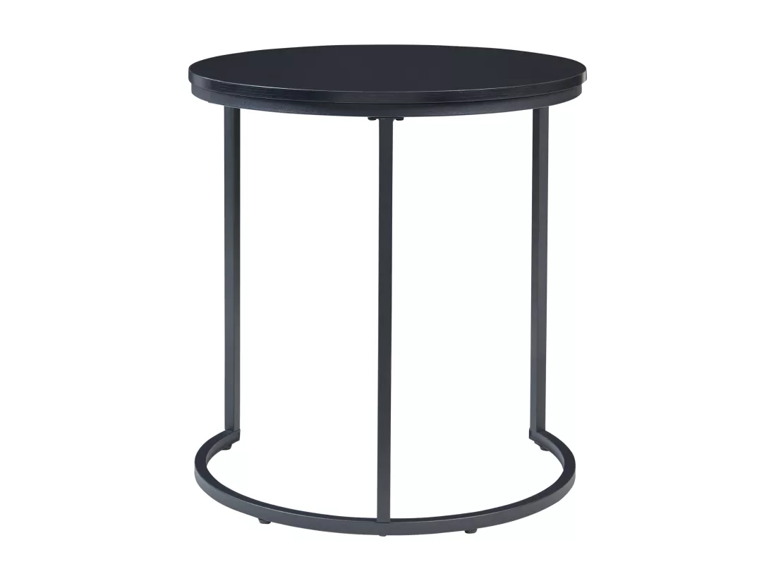 Lot de 3 tables basses gigognes Ulricehamn noir [en.casa]
