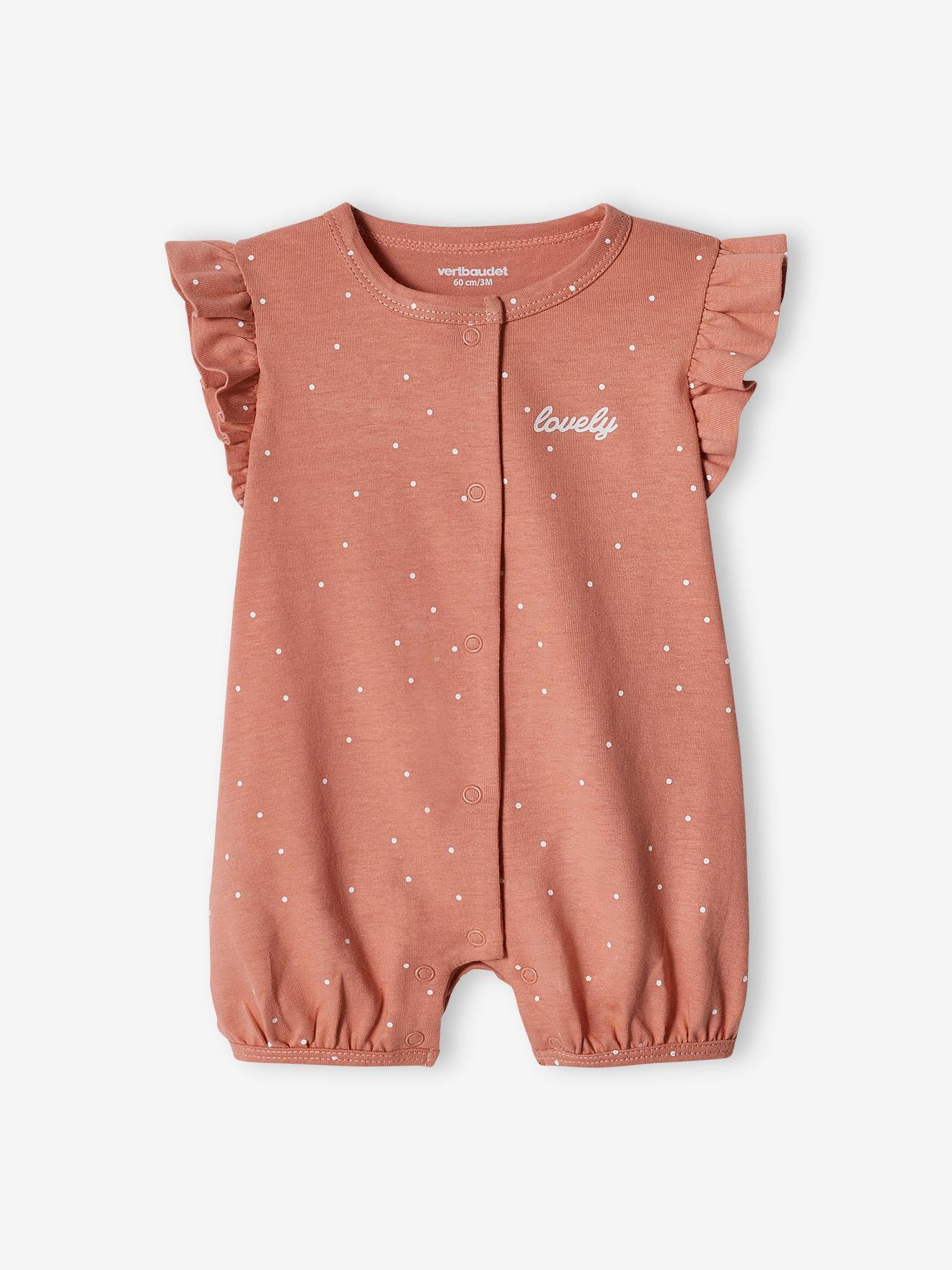 Conjunto com 2 macacões curtos rosa 