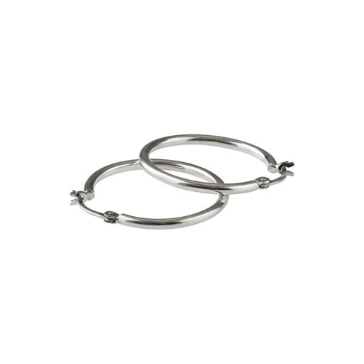 Pico Basic Large Hoops Øreringe, Sølv