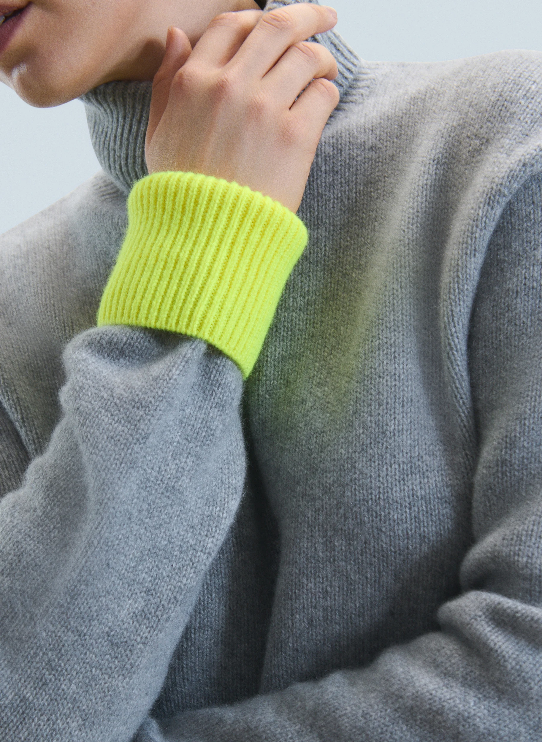 Pull col roulé en cachemire | Gris