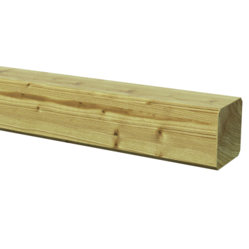 Tuinpaal vierkant grenen ca. 6,8 x 6,8 cm, lengte ca. 240 cm
