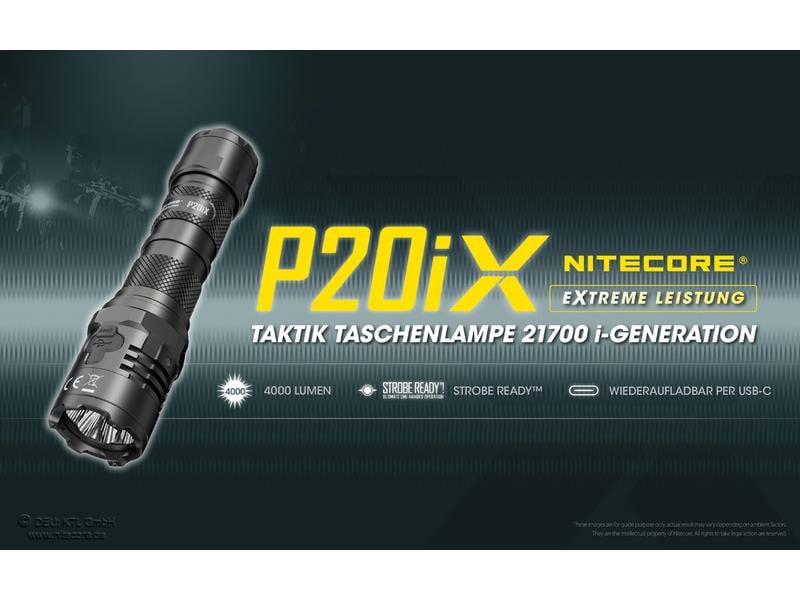 Nitecore Taschenlampe P20iX 4000 Lumen LED-Taschenlampe