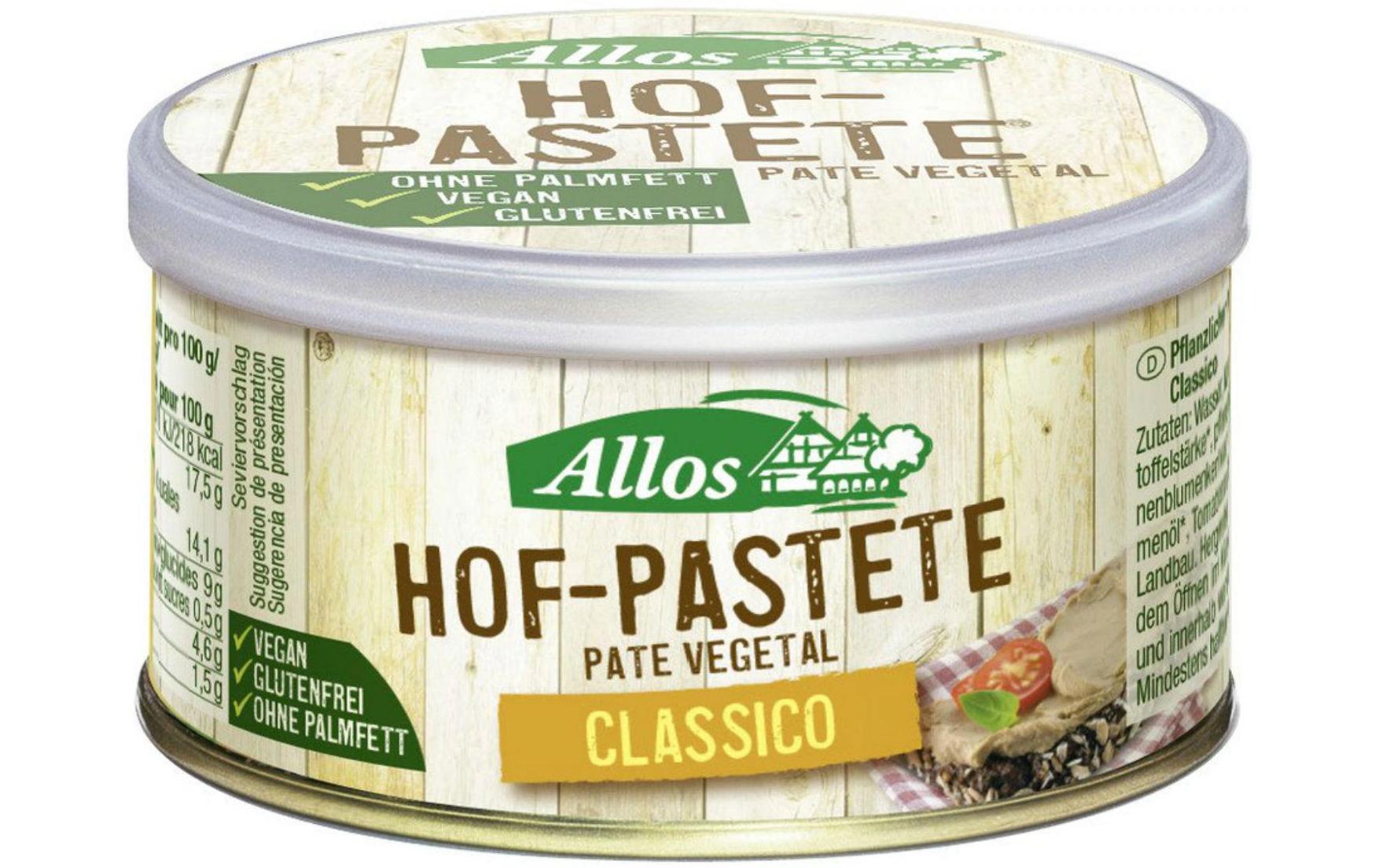 Bio Hof Pastete Classico Dose 125 gPfanzlicher Brotaufstrich Classico