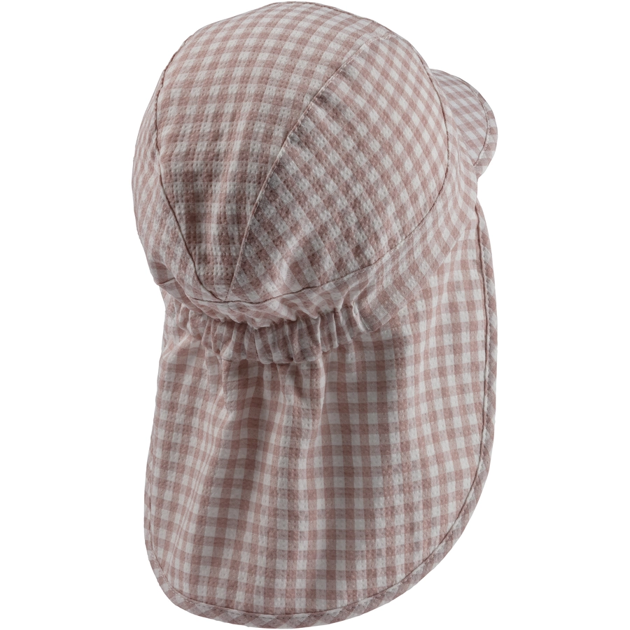 Sterntaler Schirmmütze mit Nackenschutz Vichykaro rosenholz