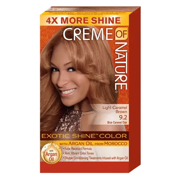 Creme of Nature, Argan, Coloration permanente Caramel Brown, teinte n°9.2