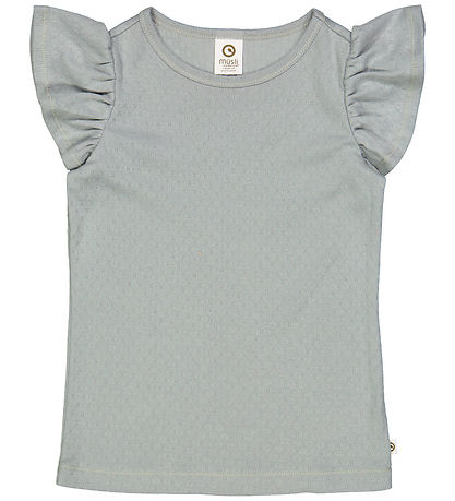 Müsli T-Shirt - Pointelle Frill - Jasmin Blue