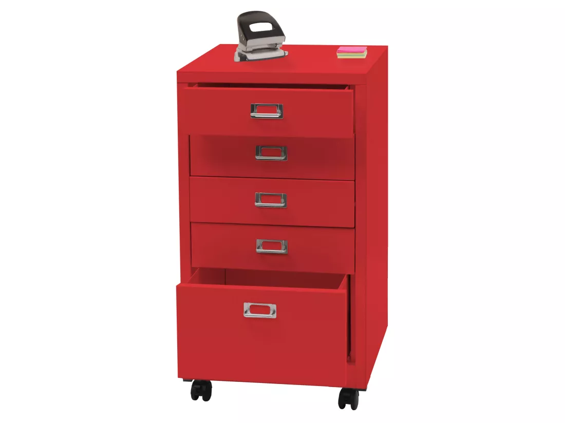 Caisson à roulettes MCW-L49, rouge