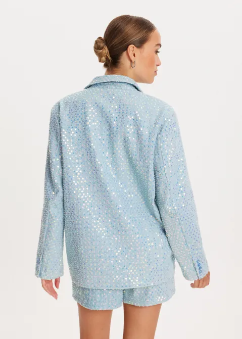 Pailletten blazer blauw (BLW.USL)