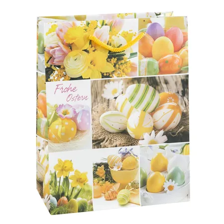 Idena 31447 Geschenktasche Ostern, 1 Stück, 5-fach sortiert
