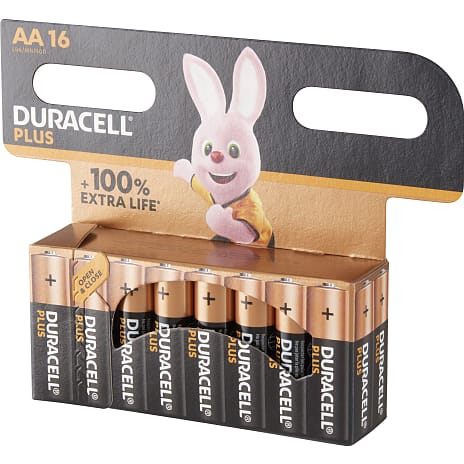 Duracell Plus AA batterier 16-pak