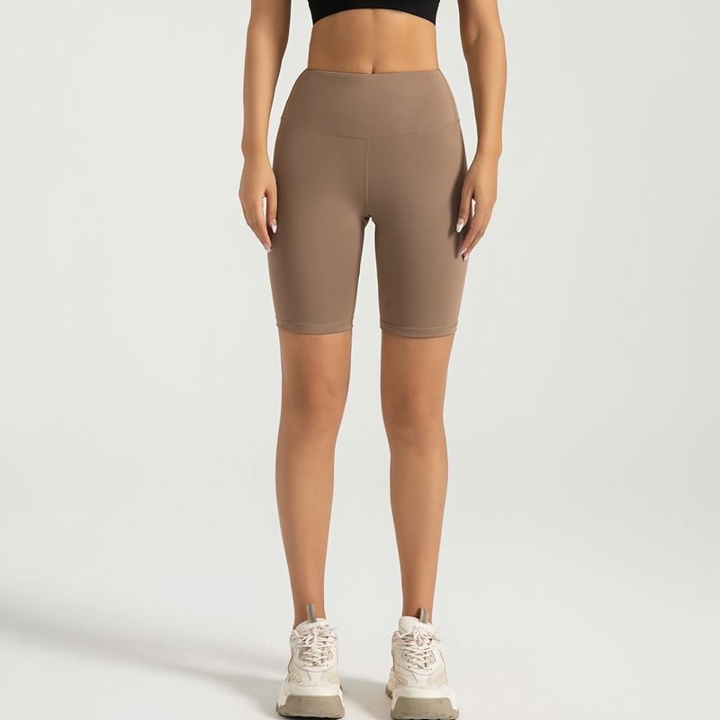 GearGal - Effen yogashort met hoge taille