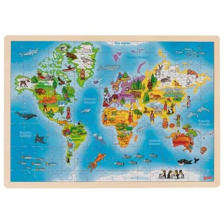 goki Einlegepuzzle Welt