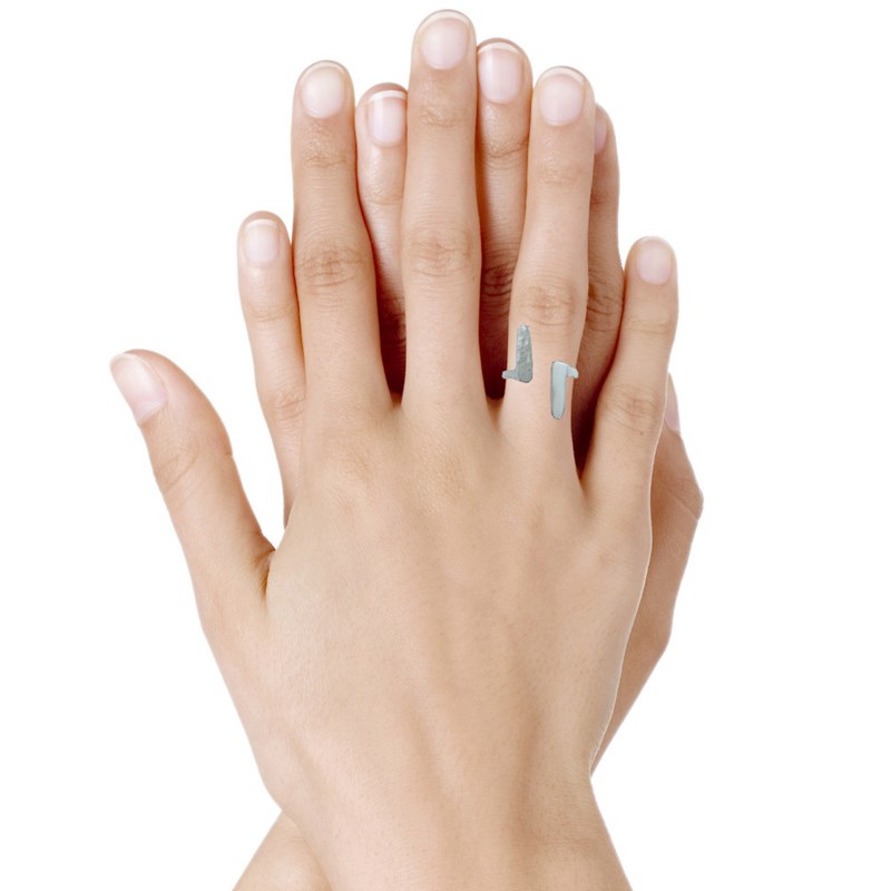 Bague Argent Asymétrique