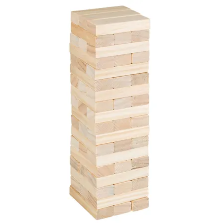 Idena 40087 Wackelturm aus Holz, 26 x 8 x 8 cm