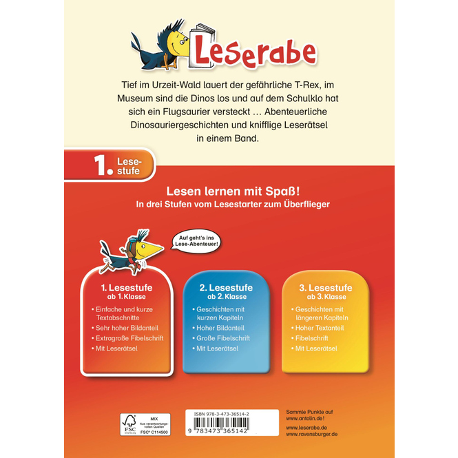Leserabe - Dinosaurierabenteuer für Erstleser - 1. Lesestufe