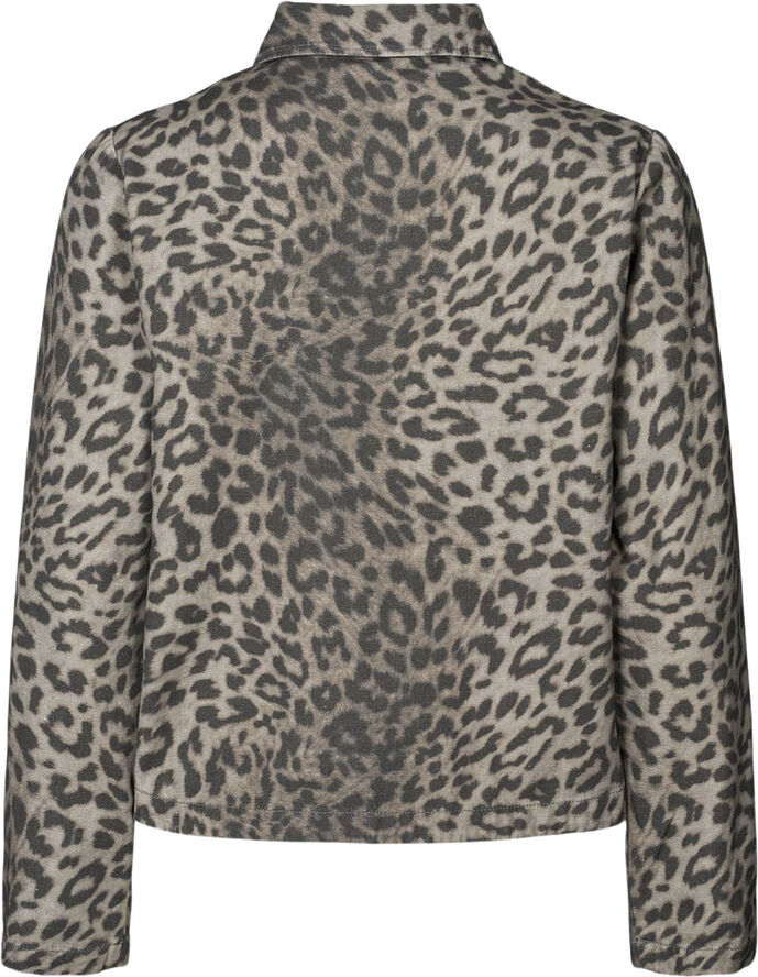 Rabens Saloner Leopard print short jacket - Aleksa Snow leopard