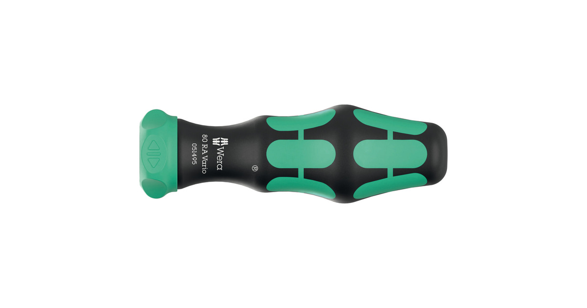 WeraKraftform Kompakt Vario RA, 7‑delig bitset  (Zwart/groen)