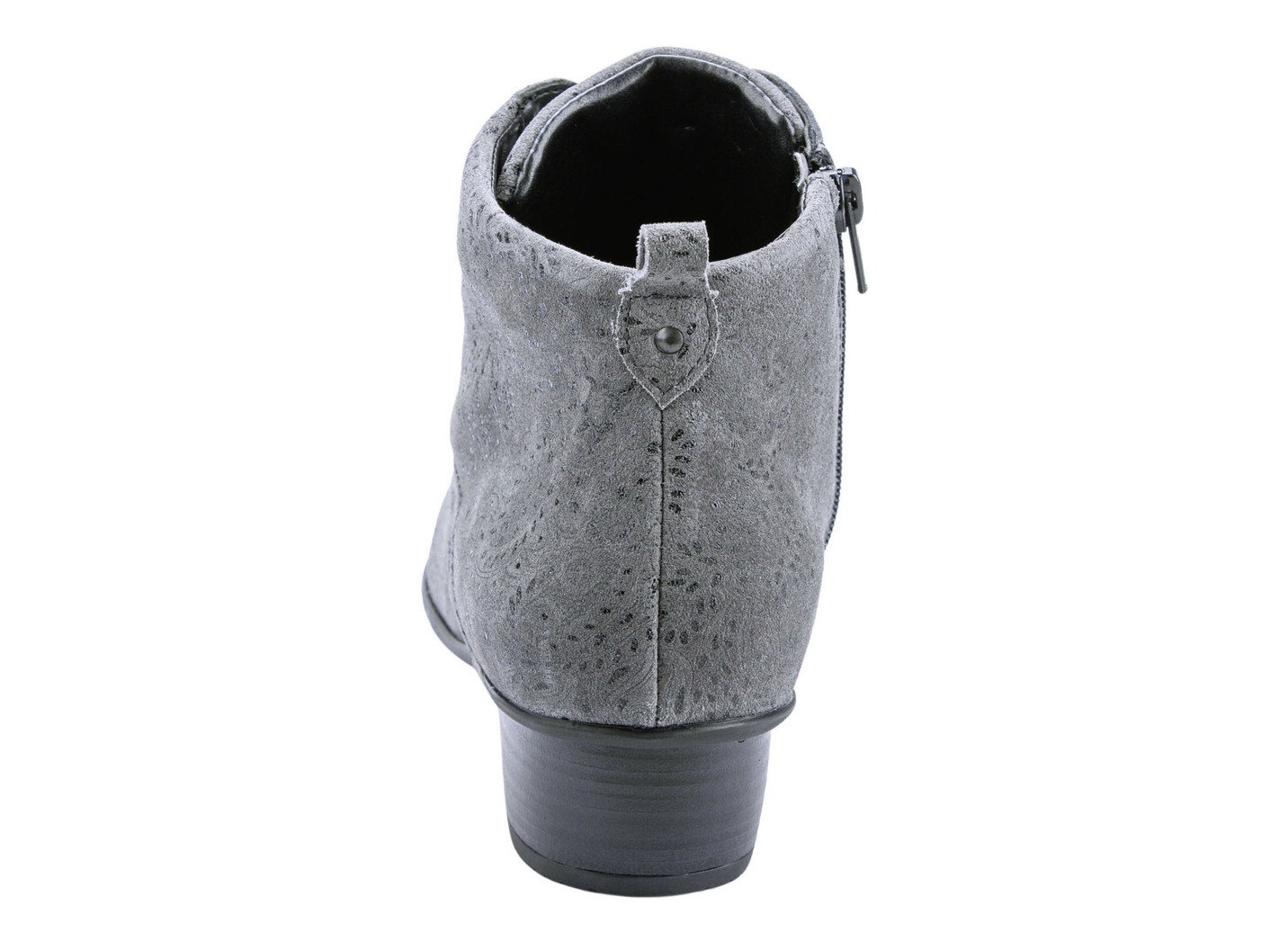Waldläufer Schnür-Stiefelette mit floraler Prägung