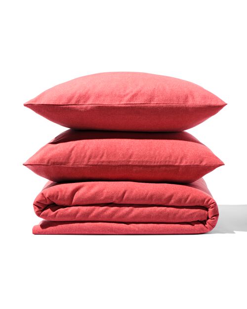 housse de couette flanelle 200 x 200/220 mélange rouille