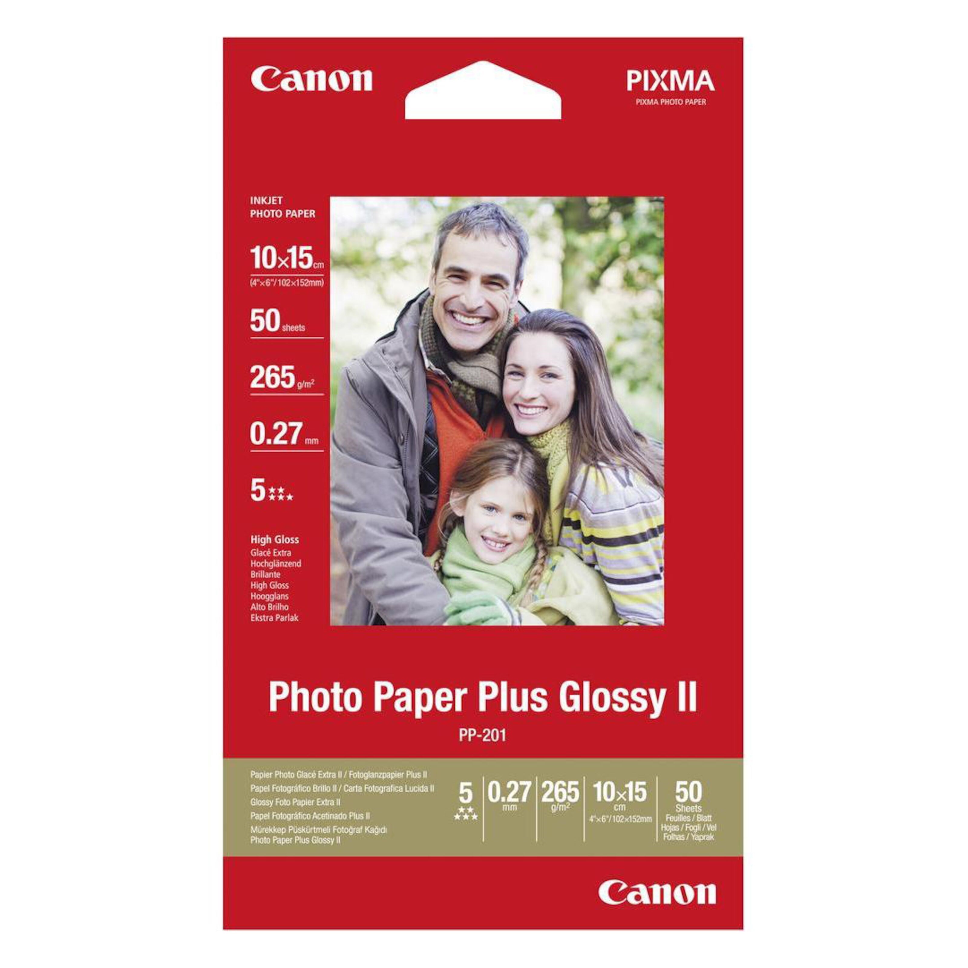 Canon Pus Glossy II Fotopapir 10x15 cm 50-pk.