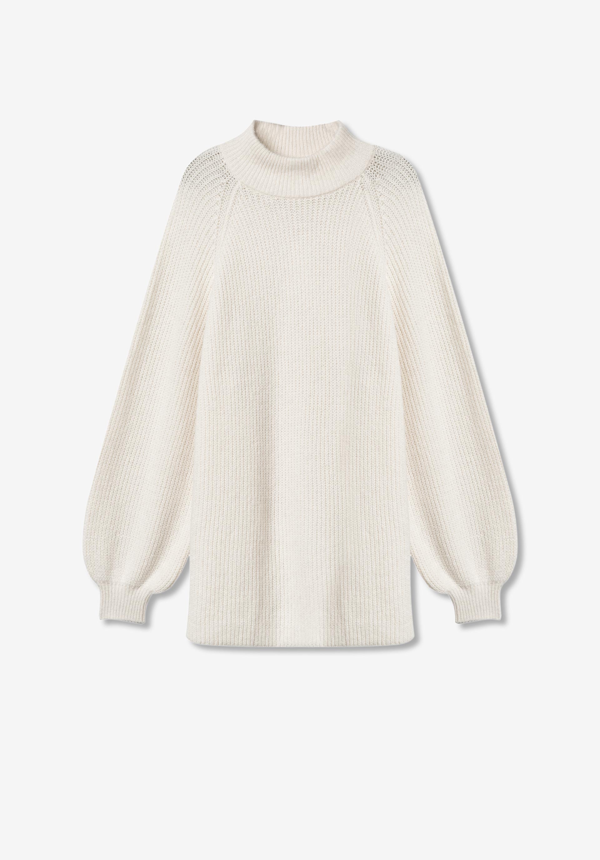 Camisola Comprida de Malha C/ Fio Metalizado