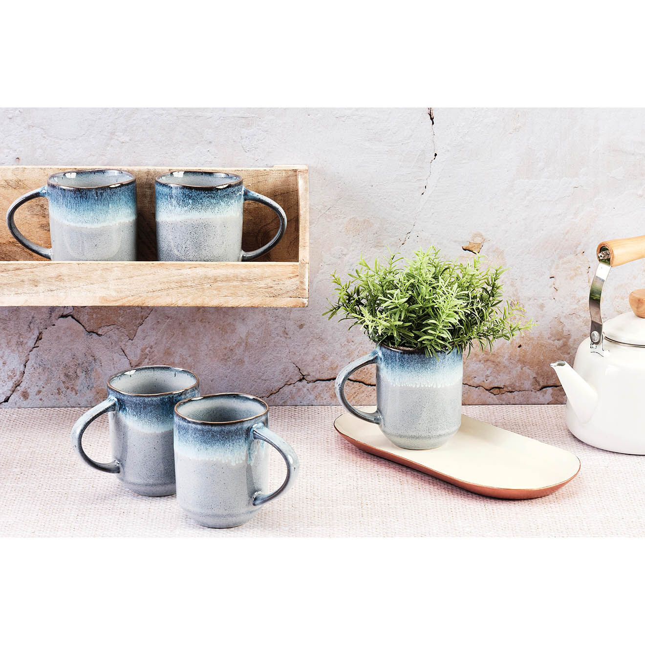 Bjorn 6 Mugs Genesis bleus - 40 cl