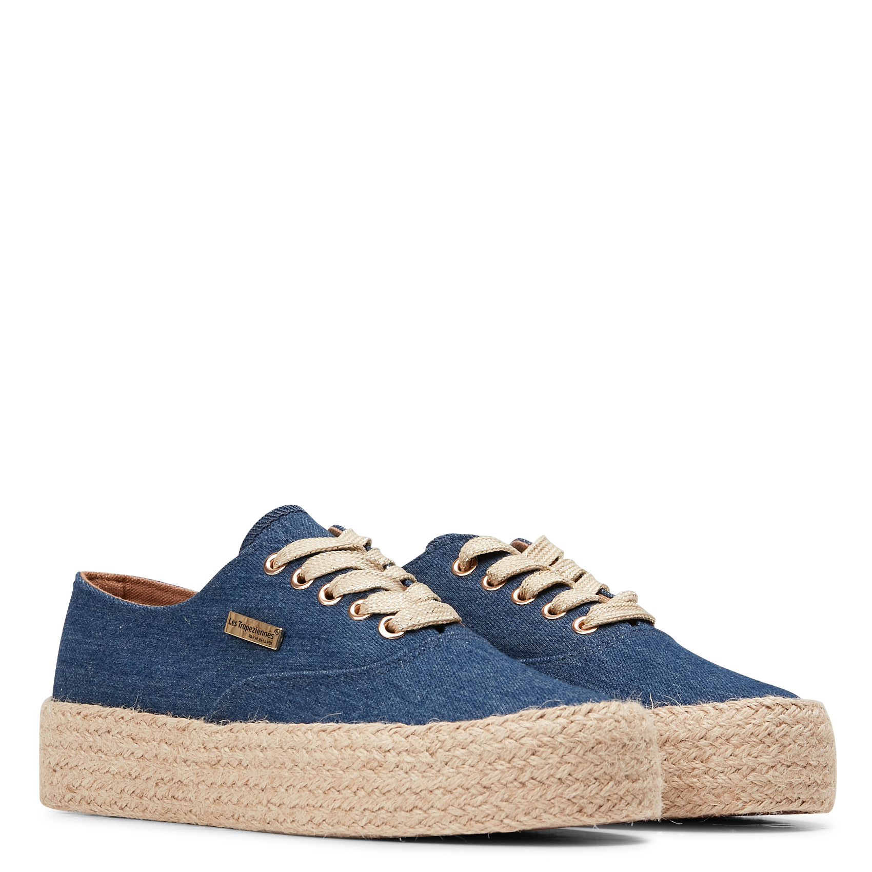 COSMIC - Basket basses compensées esprit espadrilles | Blanc