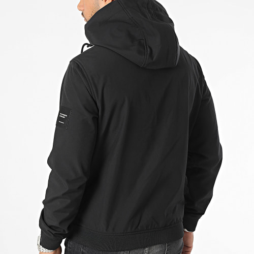 Veste Capuche Zippée Basic Softshell Noir