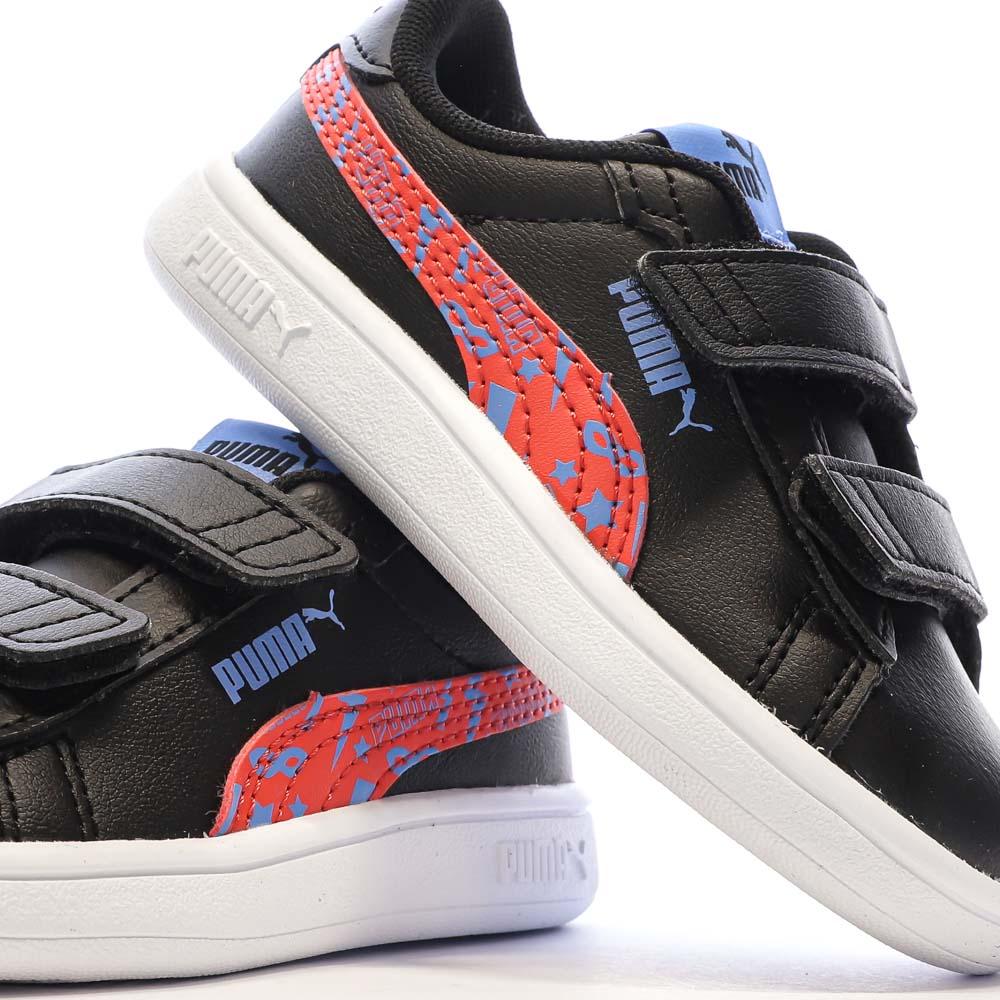 Puma Baskets Noires/Rouges Garçon Puma Smash 3.0