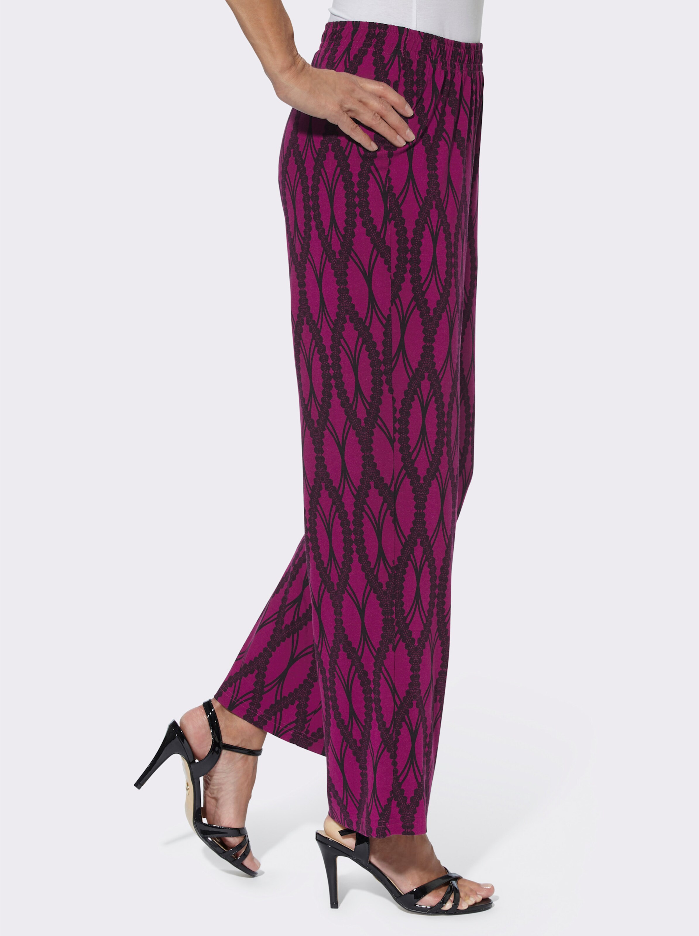 Jerseyhose mit Spitzen-Druck