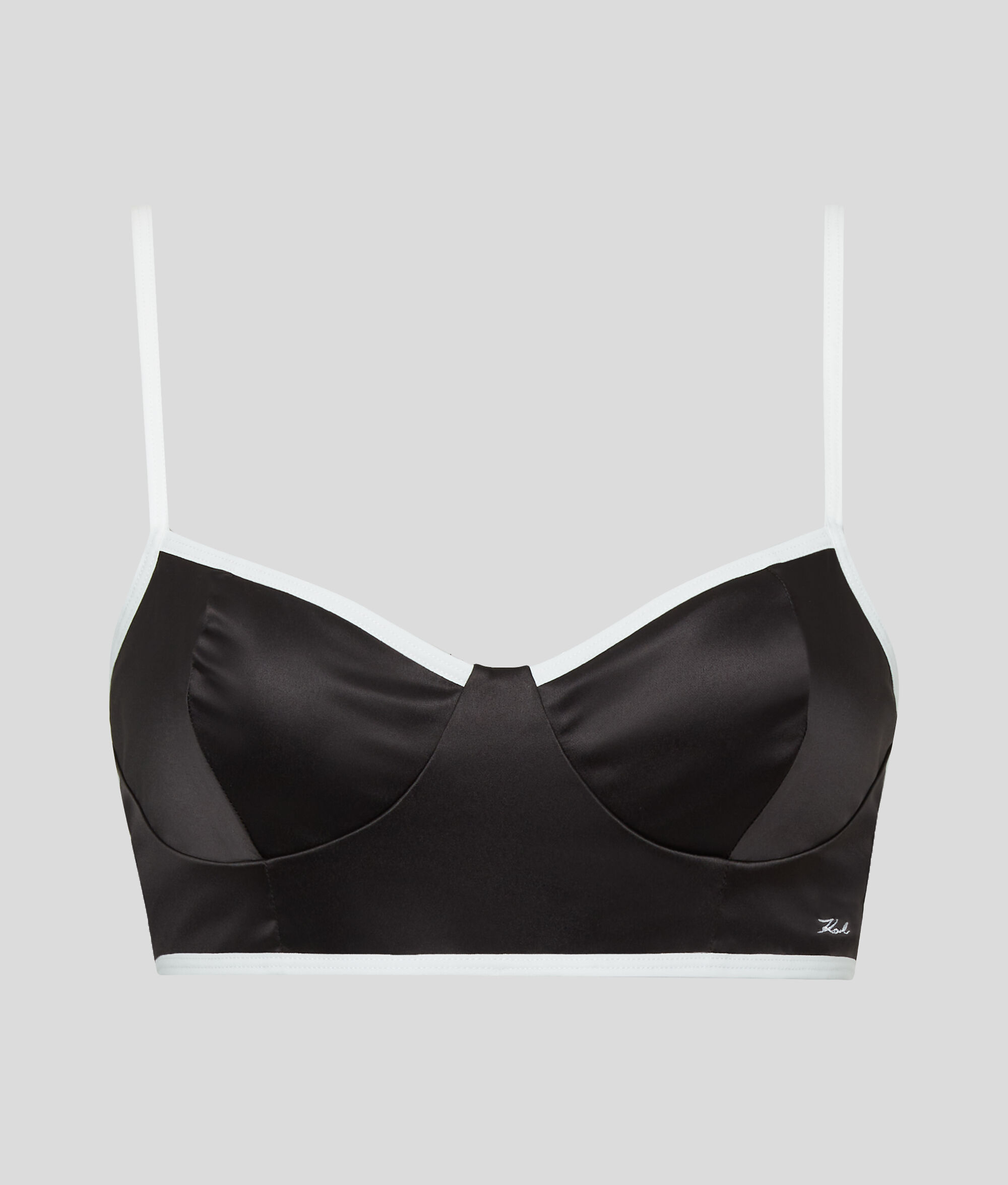 BRALETTE EN SATIN KARL SIGNATURE