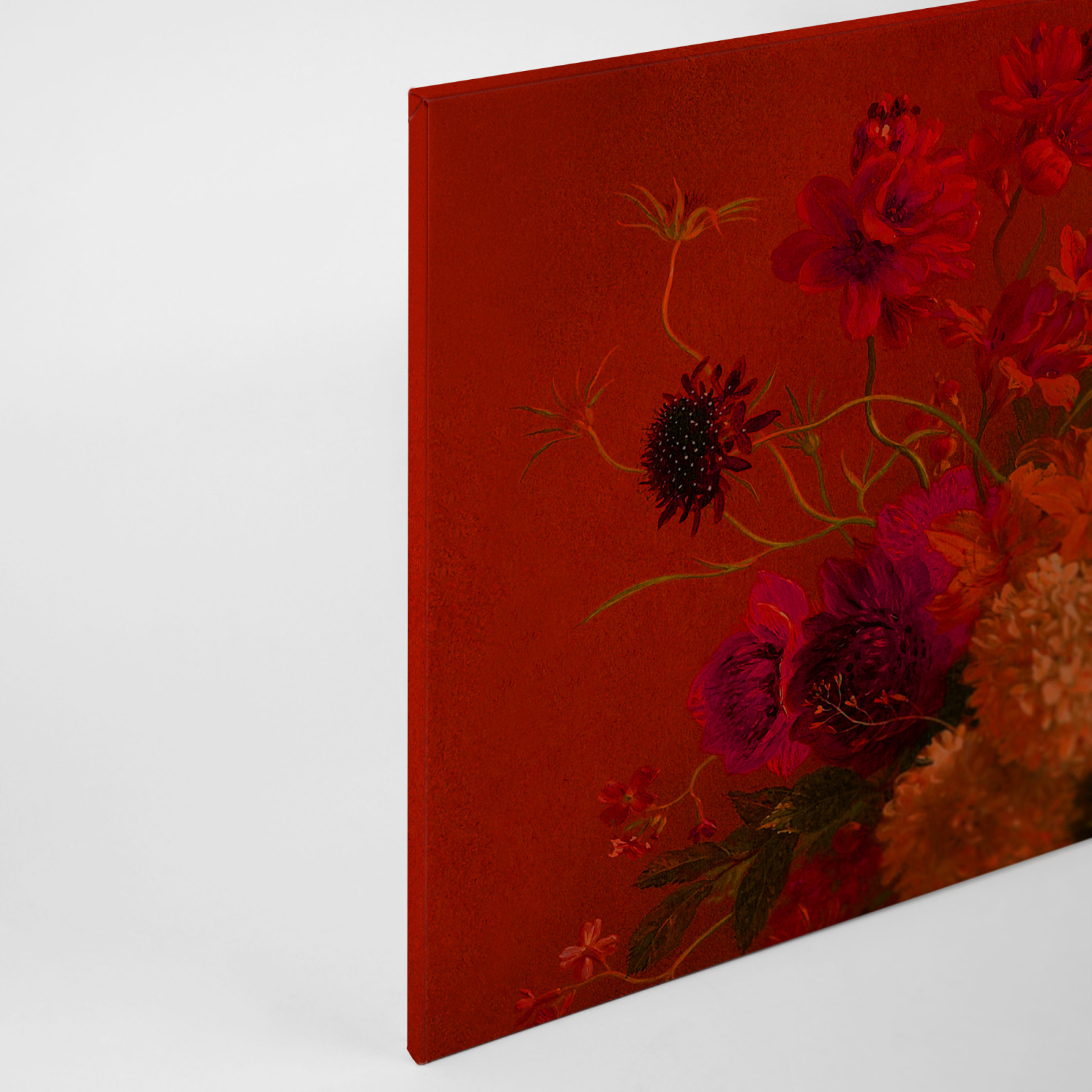 Leinwandbild BLUMEN-BOUQUET - rot-orange - 90x60 cm