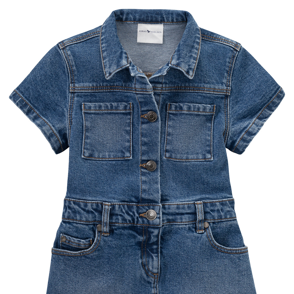 Jonas Nielsen Mädchen Jeanskleid in Denim-Optik blau