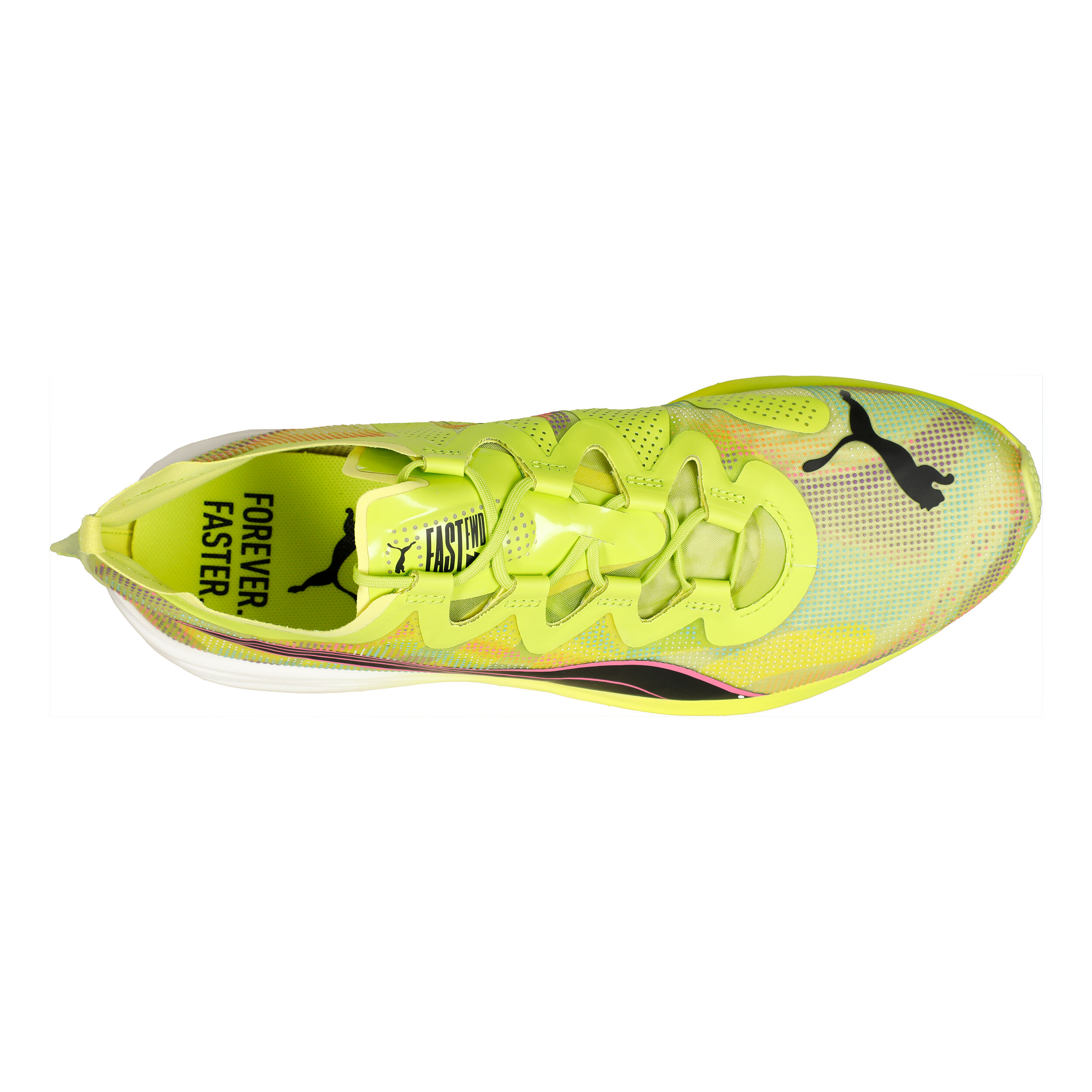 Puma FAST-FWD Nitro Elite Psychedelic Rush Chaussure De Compétition Femmes - Jaune Lemon, Noir