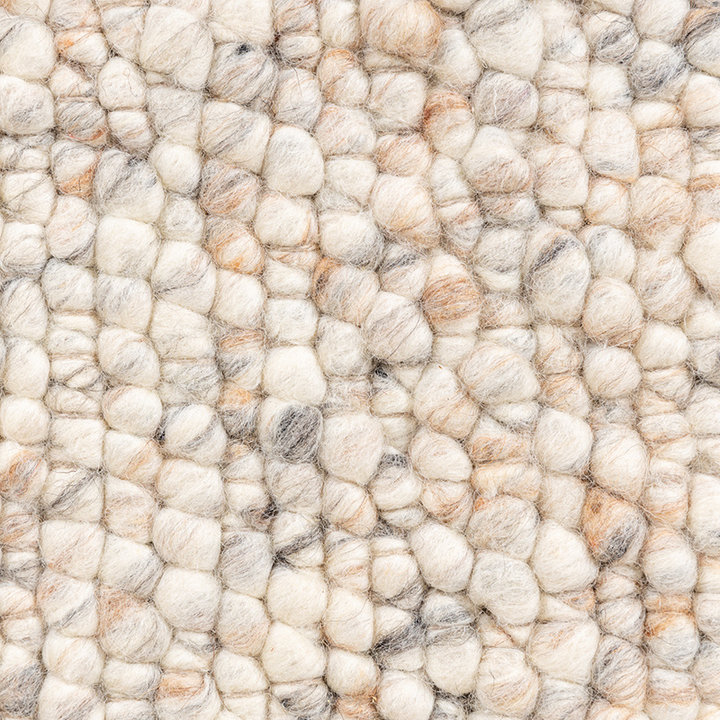 Wollen vloerkleed - Oliver Beige | Bolletjes vloerkleed