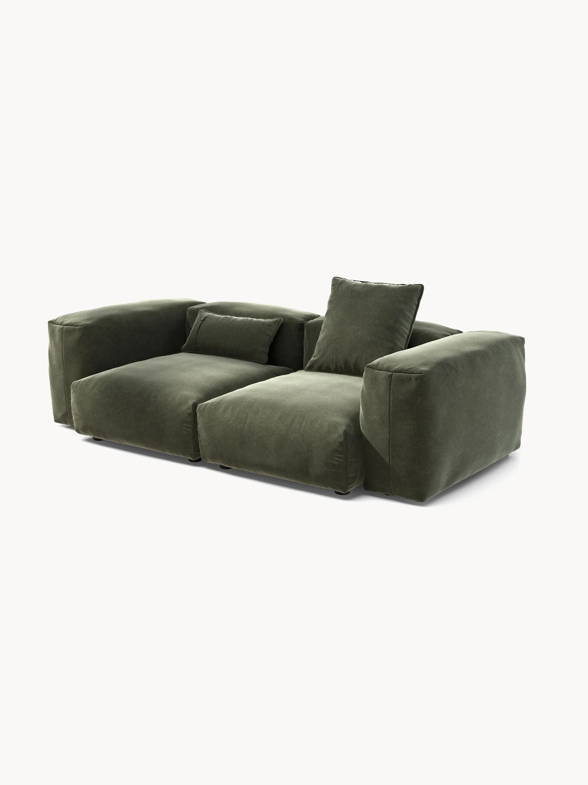 Fluwelen modulaire bank Vetsak (2-zits)