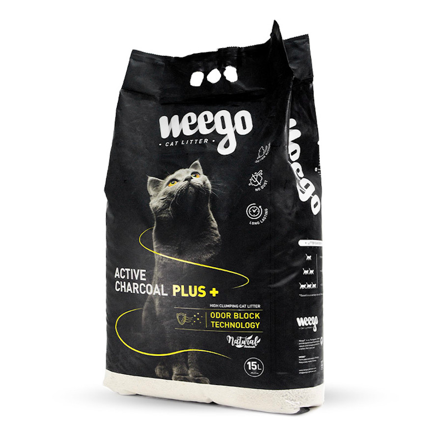 Areia higiênica aglomerante Weego Active Charcoal Plus para gatos