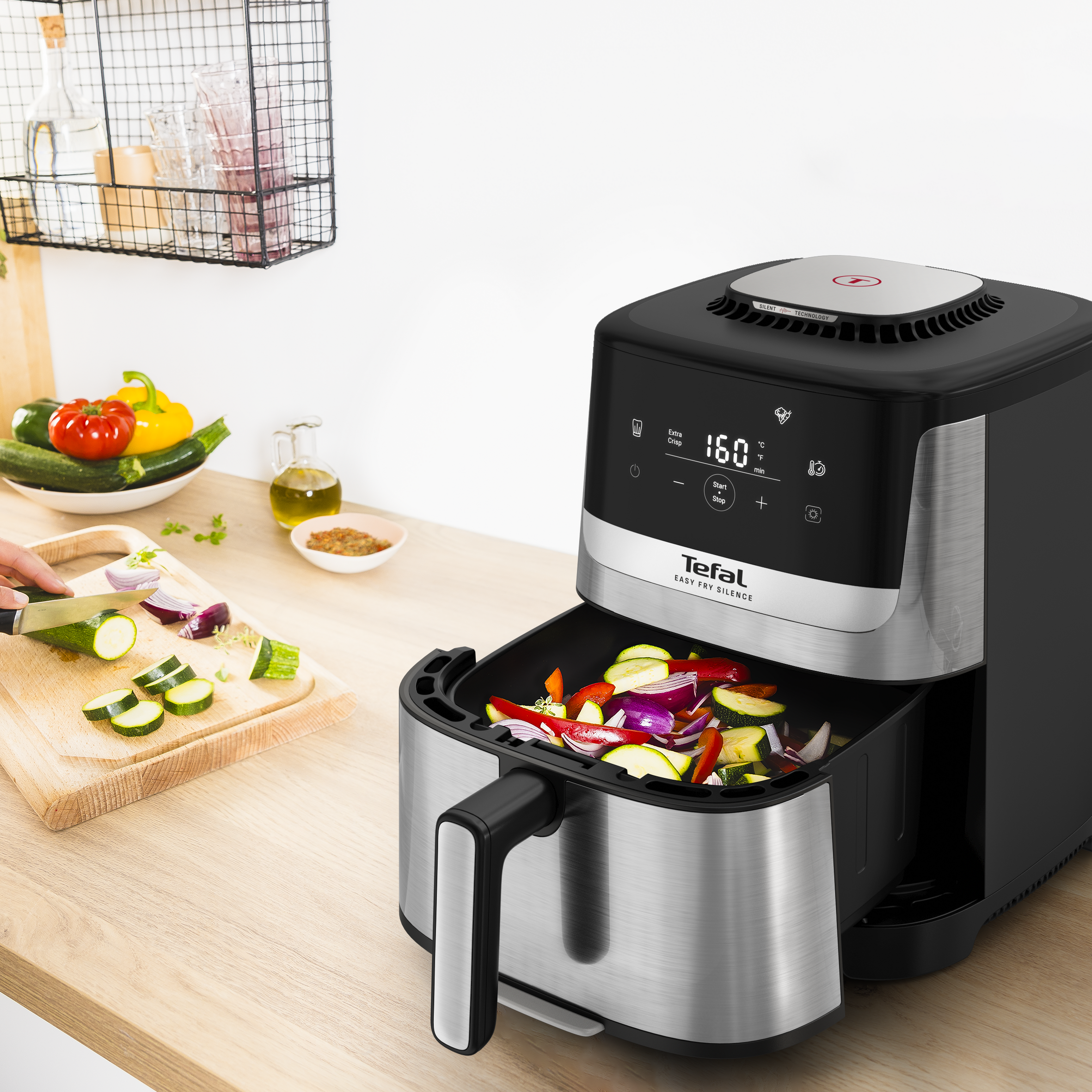 Easy Fry Silence EY552D Stille air fryer - 10 programma's - 5 L